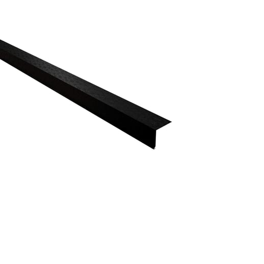 Traufenblech | 5 x 5 cm | 100° | Stahl 0,50 mm | 80 µm Shimoco | 9005 - Tiefschwarz #1