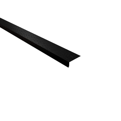 Traufenblech | 8 x 3 cm | 100° | Stahl 0,50 mm | 80 µm Shimoco | 9005 - Tiefschwarz #1