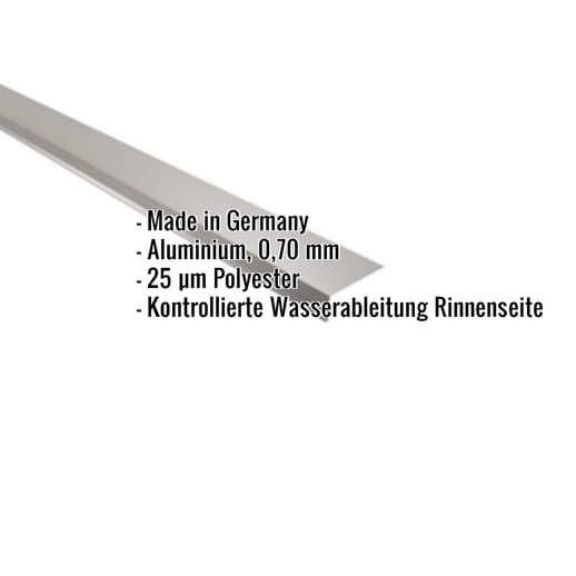 Traufenblech | 8 x 3 cm | 100° | Aluminium 0,70 mm | 25 µm Polyester | 9007 - Graualuminium #2