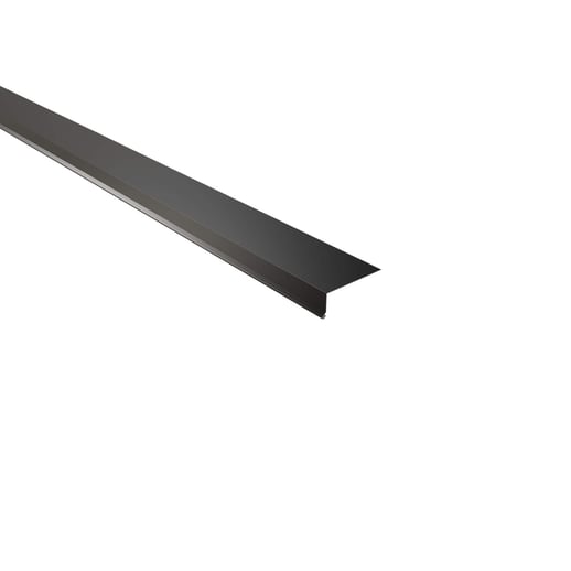 Traufenblech | 8 x 3 cm | 95° | Stahl 0,50 mm | 25 µm Polyester | 9005 - Tiefschwarz #1