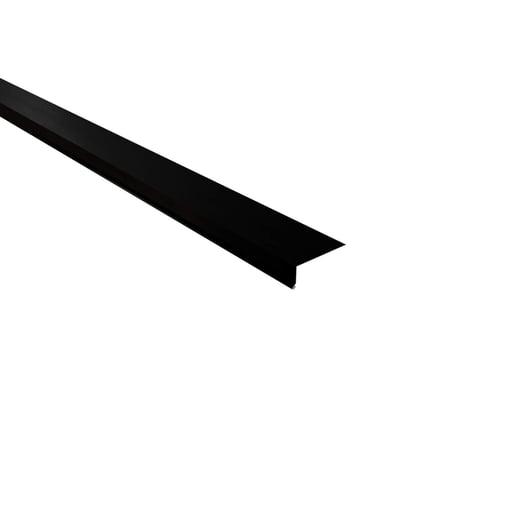 Traufenblech | 8 x 3 cm | 95° | Stahl 0,50 mm | 35 µm Mattpolyester | 33 - Schwarz #1