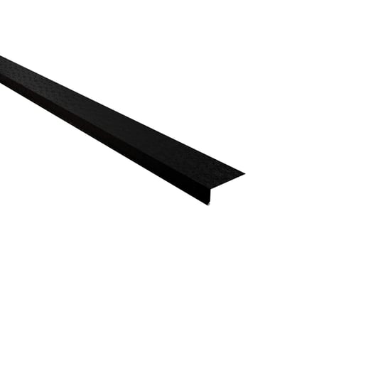 Traufenblech | 8 x 3 cm | 95° | Stahl 0,50 mm | 80 µm Shimoco | 9005 - Tiefschwarz #1