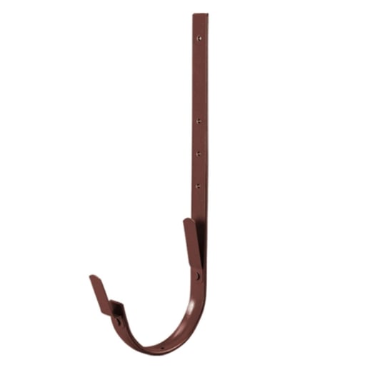 Universal Rinnenhalter | Feder / Feder | Stahl | Ø 190 mm | 8017 - Schokoladenbraun | Länge = 32 cm #1