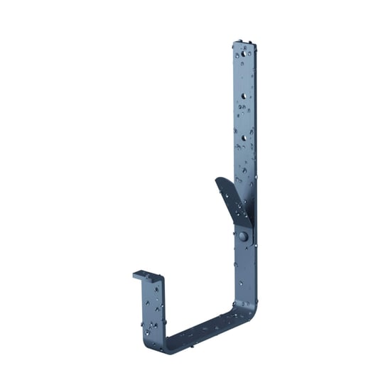 Universal Rinnenhalter | Feder / Nase | Stahl | Ø 125 mm | 7016 - Anthrazitgrau | Länge = 21 cm #1