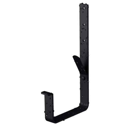 Universal Rinnenhalter | Feder / Nase | Stahl | Ø 125 mm | 9005 - Tiefschwarz | Länge = 21 cm #1