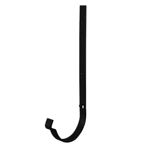 Universal Rinnenhalter | Stahl | Ø 125 mm | 9005 - Tiefschwarz | Länge = 32 cm #1