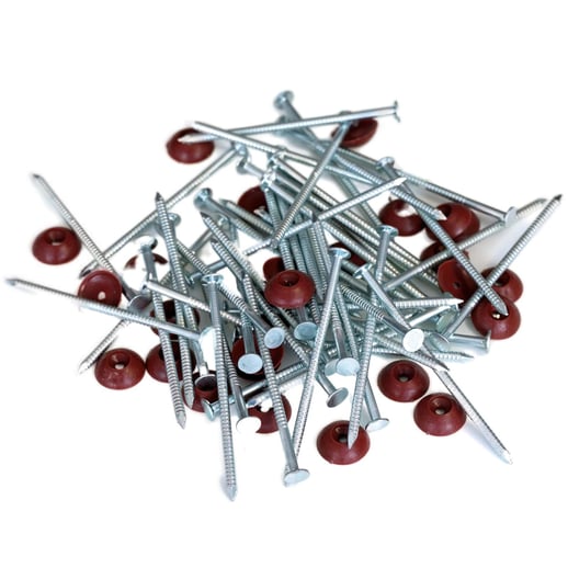 Verzinkte Nägel | Für Montage Hochsicke auf Holzkonstruktion | 2,8 x 70 mm | Rotbraun #3