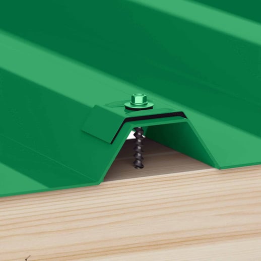 Verzinkte Schrauben | Für Montage Hochsicke auf Holzkonstruktion | 4,8 x 80 mm D14 | Minzgrün #2