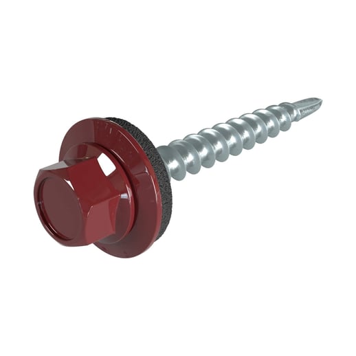Verzinkte Schrauben | Für Montage Tiefsicke auf Holzkonstruktion | 4,8 x 35 mm E14 | Oxidrot #1