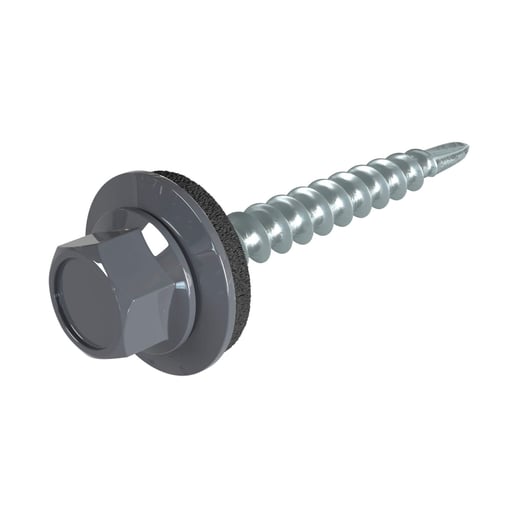 Verzinkte Schrauben | Für Montage Tiefsicke auf Holzkonstruktion | 4,8 x 35 mm E14 | Graphitgrau #1