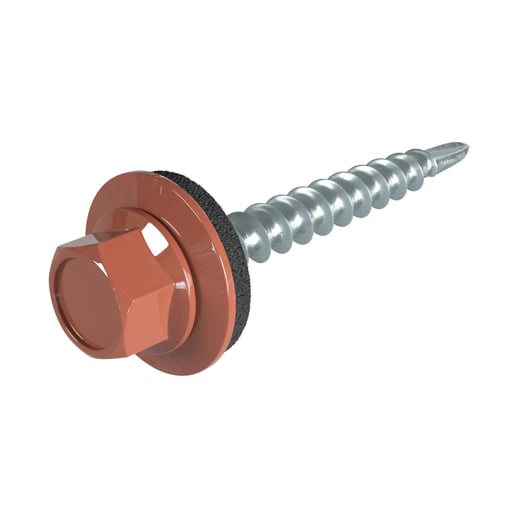 Verzinkte Schrauben | Für Montage Tiefsicke auf Holzkonstruktion | 4,8 x 35 mm E14 | Kupferbraun #1