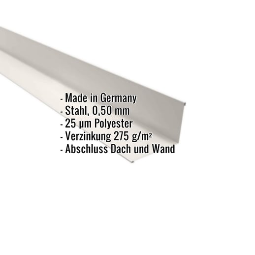 Wandanschluss | 16 x 11,5 cm | 95° | Stahl 0,50 mm | 25 µm Polyester | 9010 - Reinweiß #2