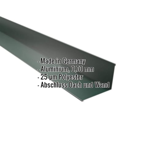 Wandanschluss | 16 x 11,5 cm | 95° | Aluminium 0,70 mm | 25 µm Polyester | 6005 - Moosgrün #2