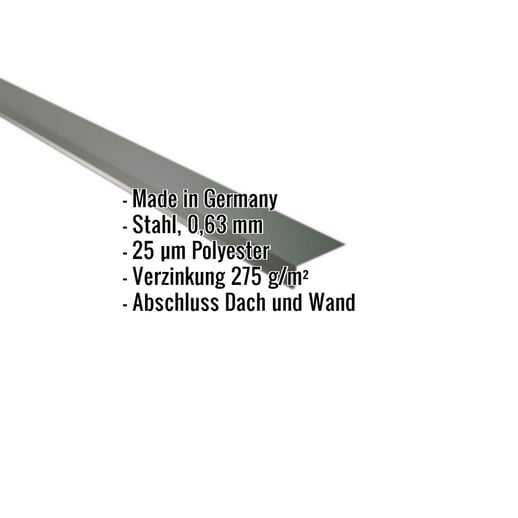 Wandanschluss | 22 x 15 cm | 95° | Stahl 0,63 mm | 25 µm Polyester | 6020 - Chromoxidgrün #2