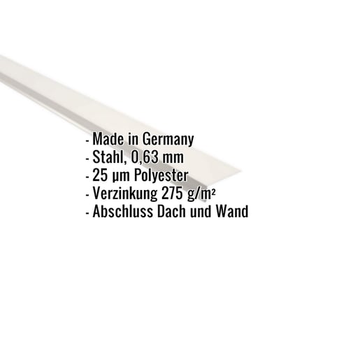 Wandanschluss | 22 x 15 cm | 95° | Stahl 0,63 mm | 25 µm Polyester | 9010 - Reinweiß #2