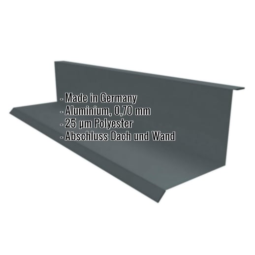 Wandanschluss | Typ 1 | 10 cm x 11 cm x 2,00 m | 90° | Aluminium 0,70 mm | 25 µm Polyester | 7016 - Anthrazitgrau #2