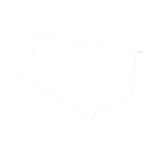 Wandanschluss | Typ 1 | 10 cm x 11 cm x 2,00 m | 90° | Stahl 0,75 mm | 25 µm Polyester | 9010 - Reinweiß #1
