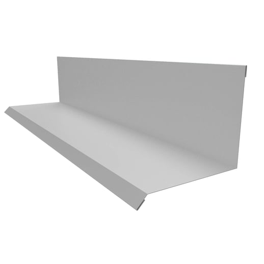 Wandanschluss | Typ 2 | 10 cm x 11 cm x 2,00 m | 90° | Stahl 0,75 mm | 25 µm Polyester | 9006 - Weißaluminium #1