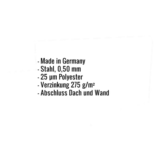 Wandanschluss | Typ 3 | 10 cm x 11 cm x 2,00 m | 90° | Stahl 0,50 mm | 25 µm Polyester | 9010 - Reinweiß #2