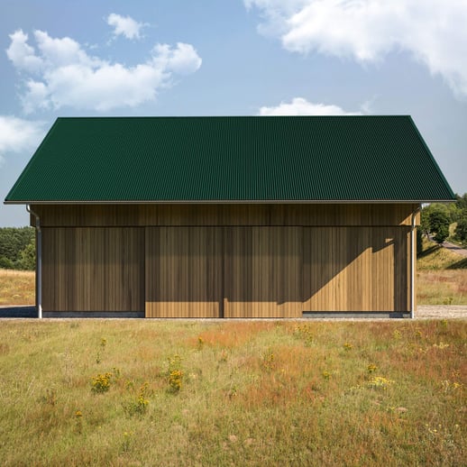 Wellblech 18/1064 | Dach | Anti-Tropf 1000 g/m² | Aluminium 0,70 mm | 25 µm Polyester | 6005 - Moosgrün #3