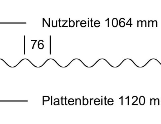 Wellblech 18/1064 | Dach | Anti-Tropf 1000 g/m² | Aluminium 0,70 mm | 25 µm Polyester | 7016 - Anthrazitgrau #8