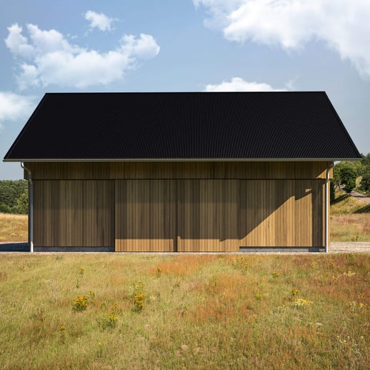 Wellblech 18/1064 | Dach | Anti-Tropf 700 g/m² | Stahl 0,50 mm | 35 µm Mattpolyester | 33 - Schwarz #3