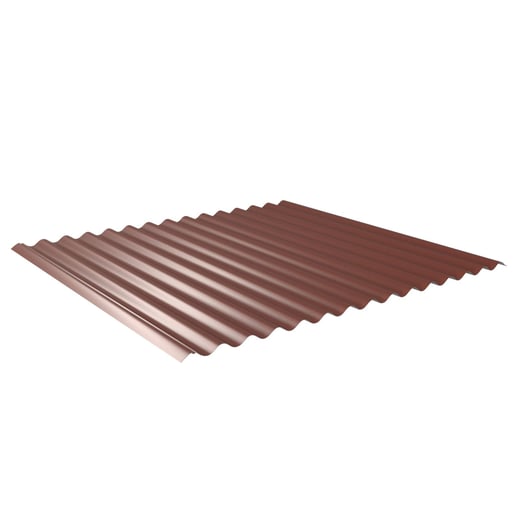 Wellblech 18/1064 | Dach | Anti-Tropf 700 g/m² | Stahl 0,50 mm | 60 µm Puramid | 8012 - Rotbraun #1