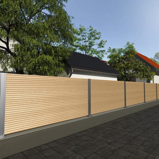 Wellblech 18/1064 | Wand | Stahl 0,50 mm | 35 µm Strukturpolyester | Holzoptik - Ahorn #4