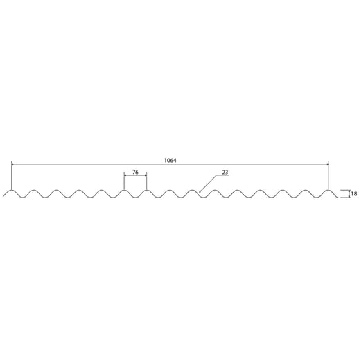 Wellblech 18/1064 | Wand | Stahl 0,50 mm | 25 µm Polyester | 9007 - Graualuminium #7