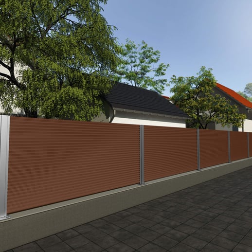 Wellblech 18/1064 | Wand | Stahl 0,75 mm | 25 µm Polyester | 8011 - Nussbraun #4