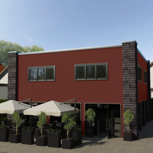 Wellblech 18/1064 | Wand | Stahl 0,50 mm | 60 µm Puramid | 8012 - Rotbraun #3