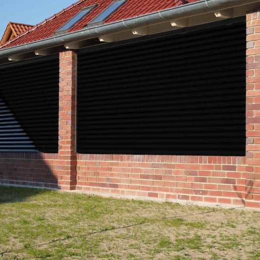 Wellblech 18/1064 | Wand | Stahl 0,50 mm | 80 µm Shimoco | 9005 - Tiefschwarz #5