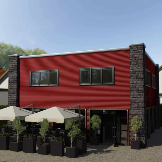 Wellblech PF25W | Wand | Stahl 0,50 mm | 25 µm Polyester | 028 - Kirschrot #3