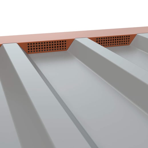 Zahnblech | Gelocht | Profil 35/1035TR | Für auf das Blech | 8004 - Kupferbraun #1