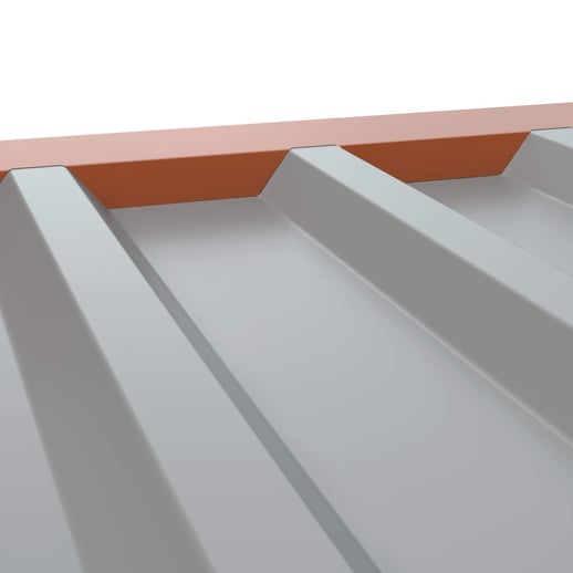 Zahnblech | Ungelocht | Profil 45/1000TR | Für auf das Blech | 8004 - Kupferbraun #1