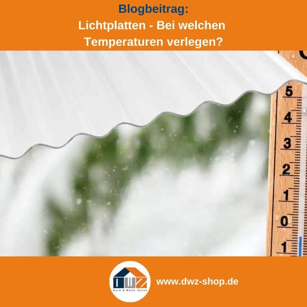 Titelgrafik eines Blogbeitrags mit dem Thema ‚Verarbeitung von Lichtplatten' – gezeigt wird eine Lichtplatte mit Thermostat, dazu das Logo und die Webadresse von DWZ-Shop.de.