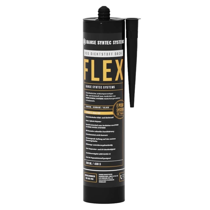 Dichtstoff Dach FLEX | Dachabdichtungs-Dichtstoff | Schwarz | Inhalt 290 ml #1