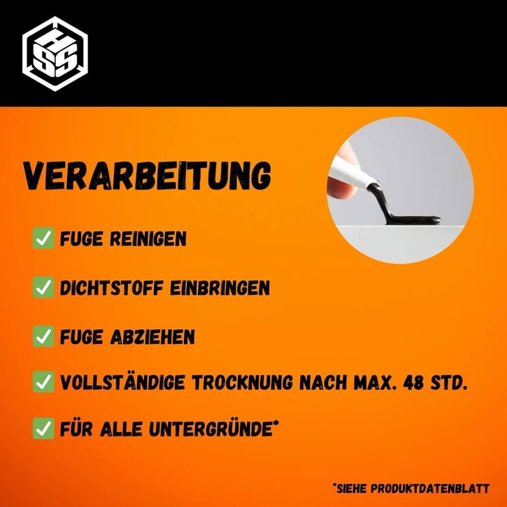 Dichtstoff FLEX | Fugendichtstoff | Schwarz | Inhalt 290 ml #7