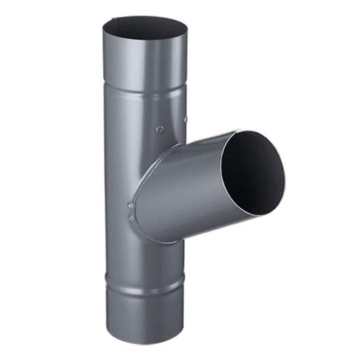 Fallrohrabzweig 60° Stahl | Ø 90 mm | 7024 - Graphitgrau Fallrohrabzweig 60° | Stahl | Ø 90 mm | 7024 - Graphitgrau #1