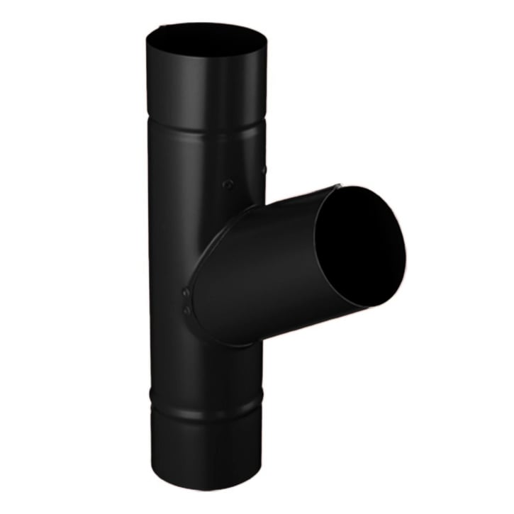 Fallrohrabzweig 60° | Stahl | Ø 90 mm | 9005 - Tiefschwarz #1