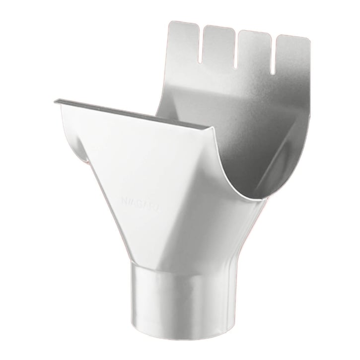 Stahl Dachrinnen Sparpaket 7 m | Ø 125/90 mm | 9006 - Weißaluminium #7