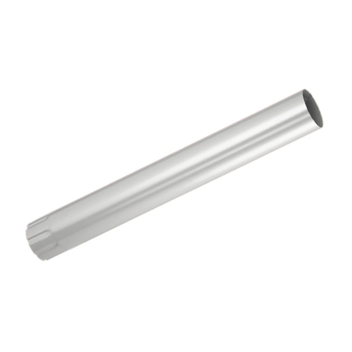 Stahl Dachrinnen Sparpaket 7 m | Ø 125/90 mm | 9006 - Weißaluminium #9