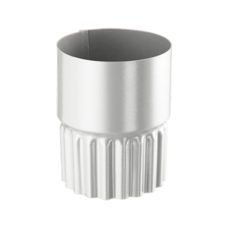 Stahl Dachrinnen Sparpaket 7 m | Ø 125/90 mm | 9006 - Weißaluminium #10