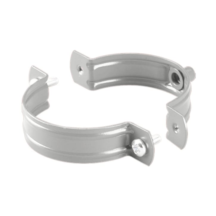 Stahl Dachrinnen Sparpaket 7 m | Ø 125/90 mm | 9006 - Weißaluminium #11