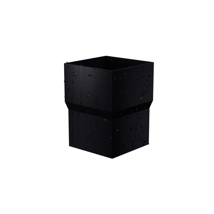 Stahl Kastenrinnen Sparpaket 7 m | Ø 125/80 mm | 9005 - Tiefschwarz #10