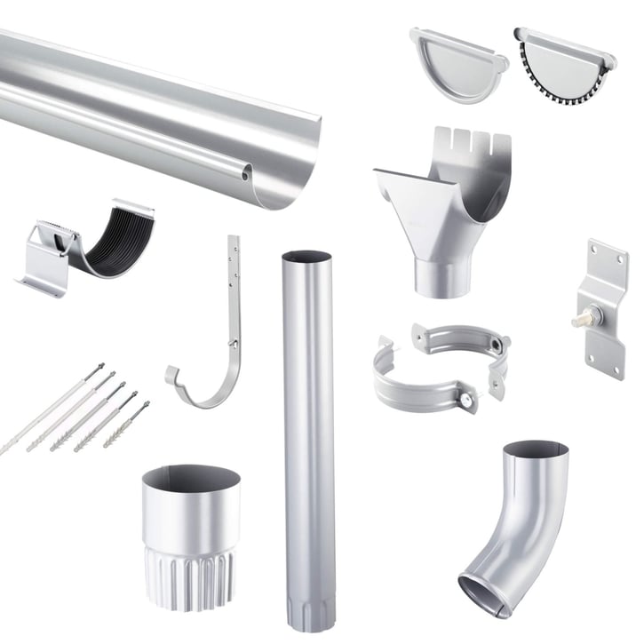 Titanzink Dachrinnen Sparpaket 7 m | Ø 125/90 mm #1