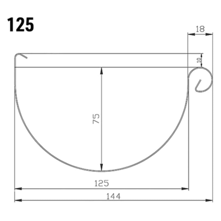 Titanzink Dachrinnen Sparpaket 7 m | Ø 125/90 mm #13