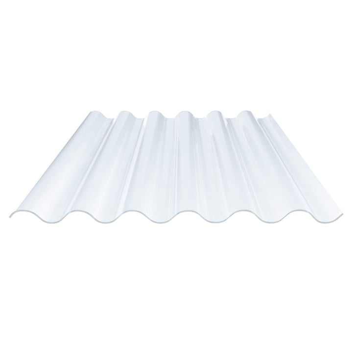 PVC Wellplatte | 177/51 | Profil 6 | 1,2 mm | Klarbläulich | 1600 mm #1