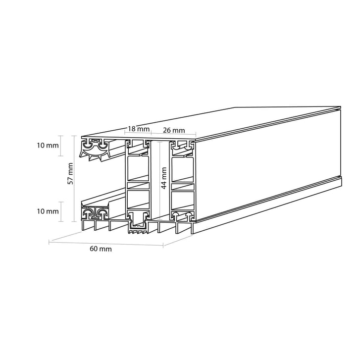 Mendiger | Randprofil | 25 mm | Thermo/Thermo | Aluminium | Blank | 7000 mm #3