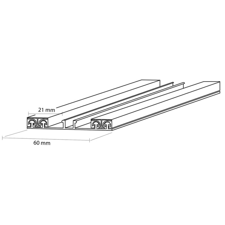 Mendiger | Unterprofil | Aluminium | Blank | 7000 mm #2